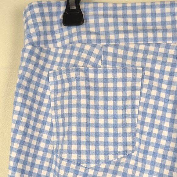 J. McLaughlin Masie Short Chambray & White Pull On Style Size 12 - Picture 5 of 7